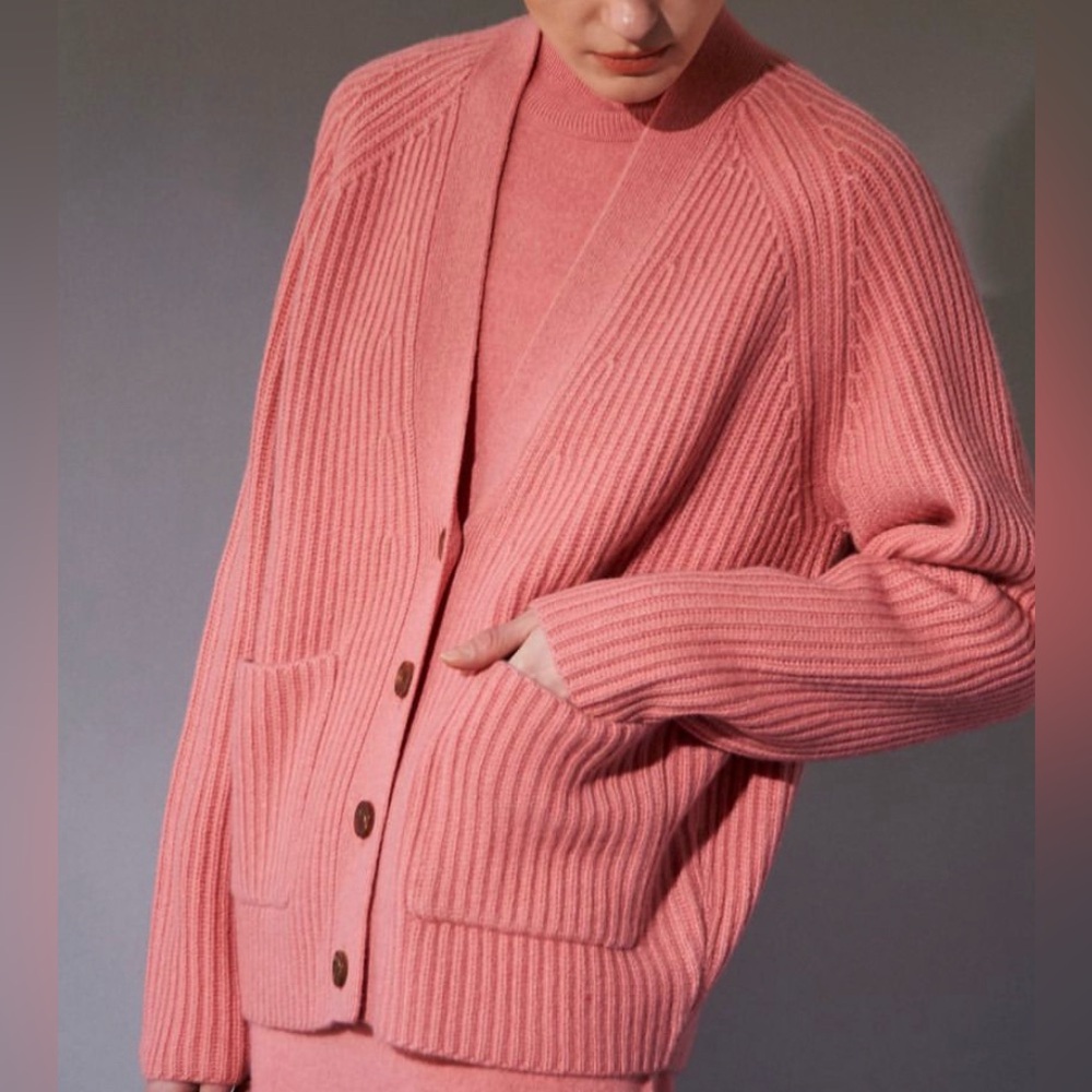 DEMYLEE Pink cashmere cocoon Cardigan